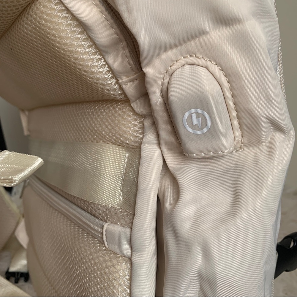 Travel Work School Backpack Beige Padded - Picture 4 of 10